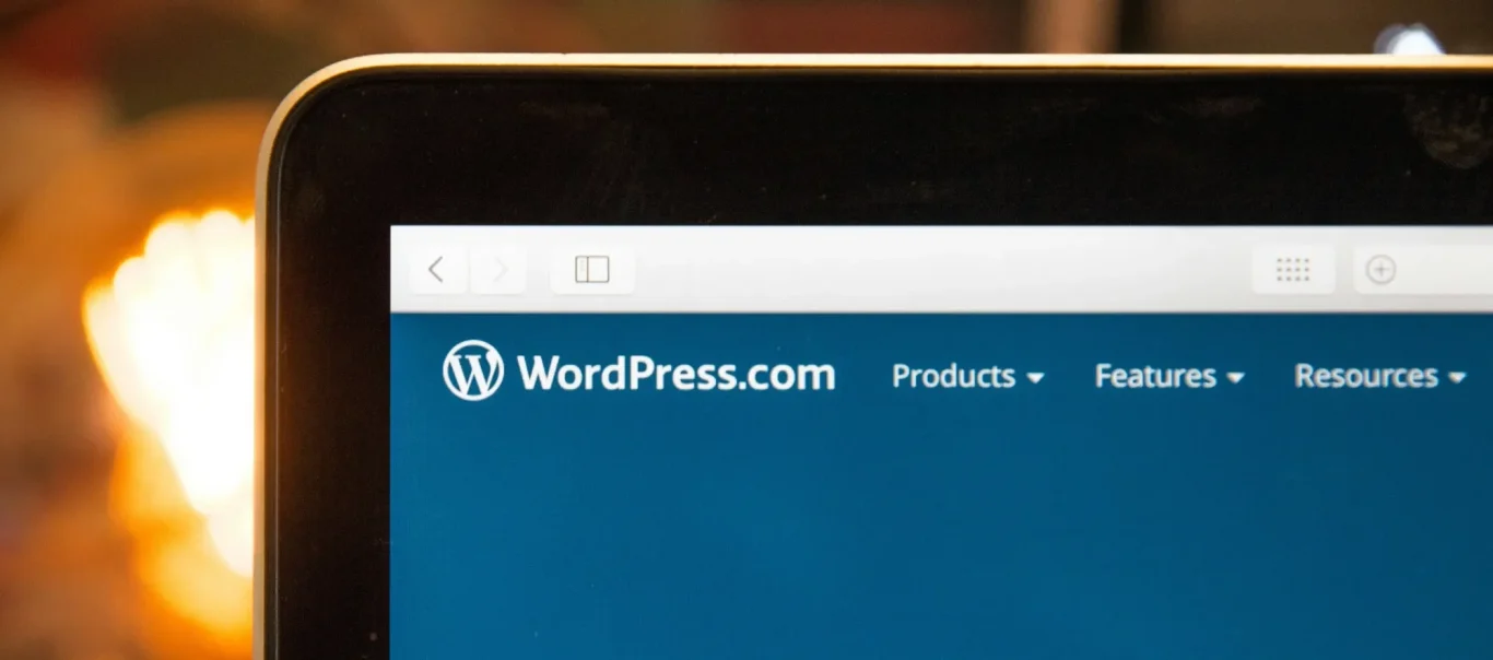 Wordpress Website Hosting Bild eines Computerbildschirms